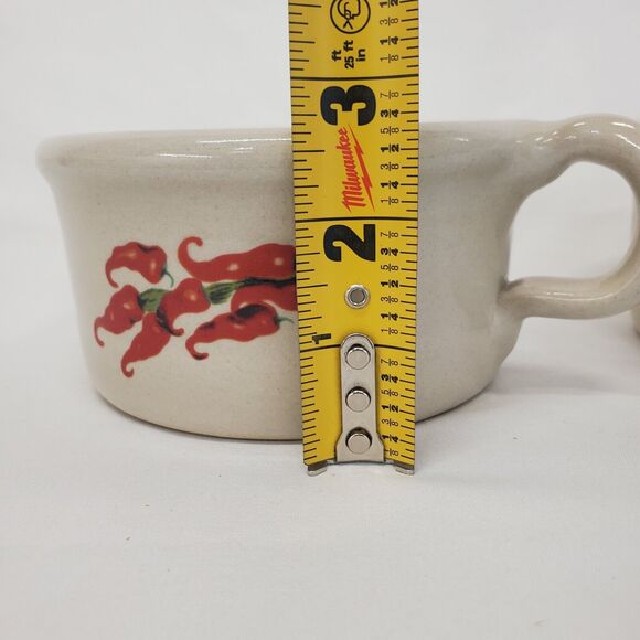 SHAKERS & THANGS Pottery Soup Chili Bowls Handles CHILI PEPPERS Marshall Texas - Picture 10 of 11